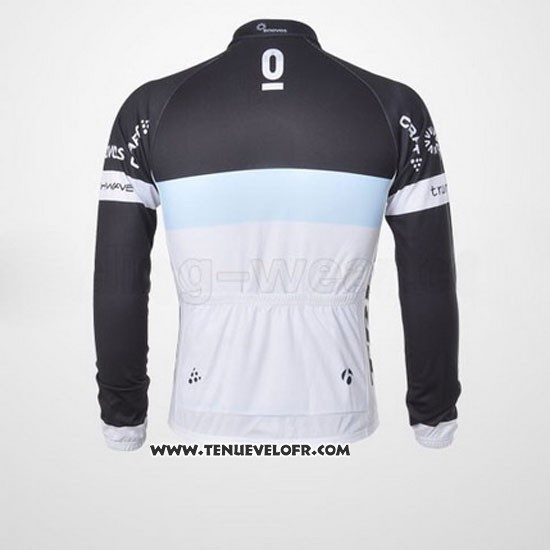 2011 Maillot Ciclismo Trek Leqpard Noir et Azur Manches Longues et Cuissard